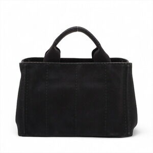 Prada Black Handbag Canvas Canapa